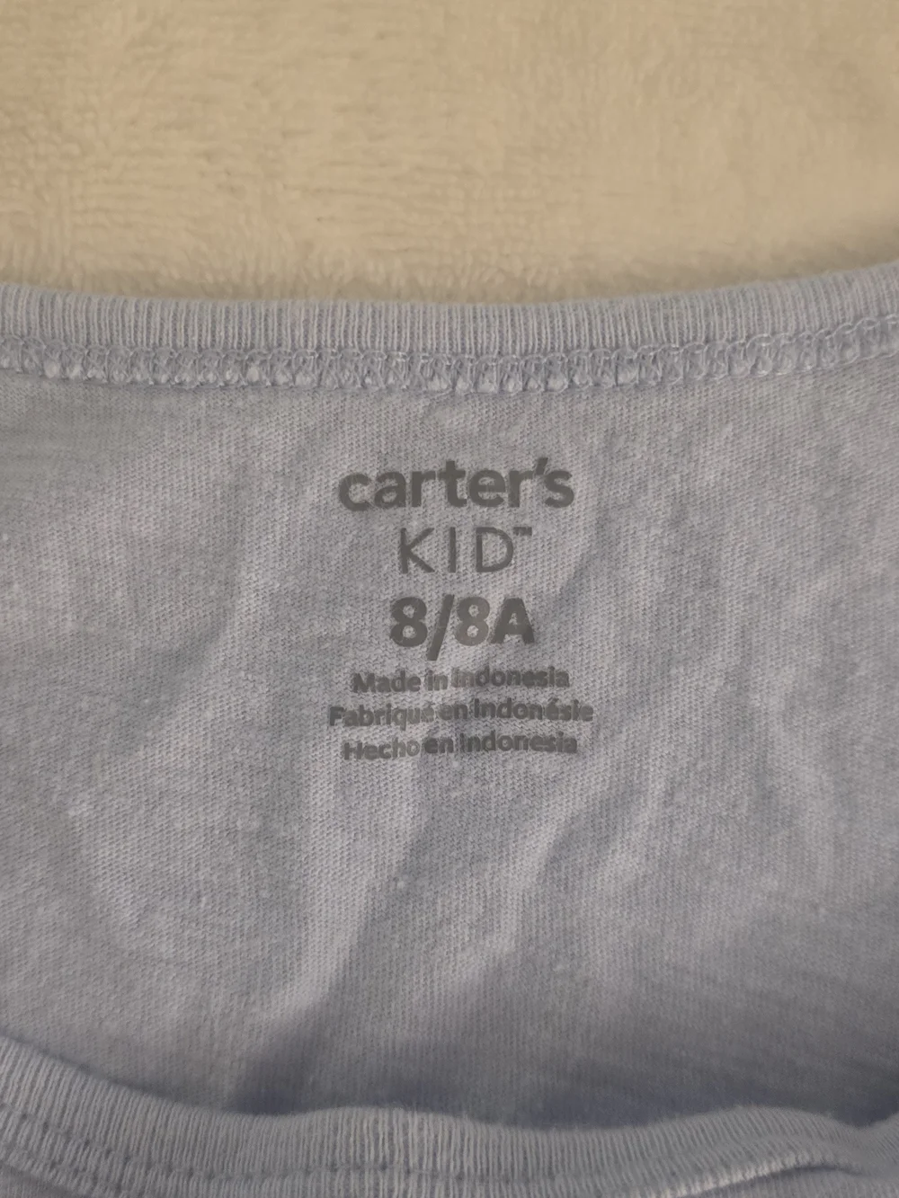 Carter's Light Lavender Tank Top with Heart Patch and Front Knot